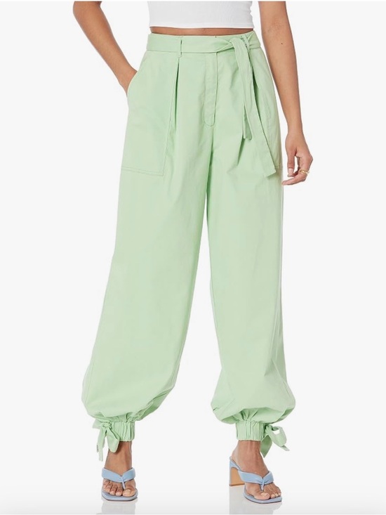 The Drop Pants - The Drop x @Jalisaevaughn Collab Green Ankle Tie Wide Leg Balloon Pants XL NWT